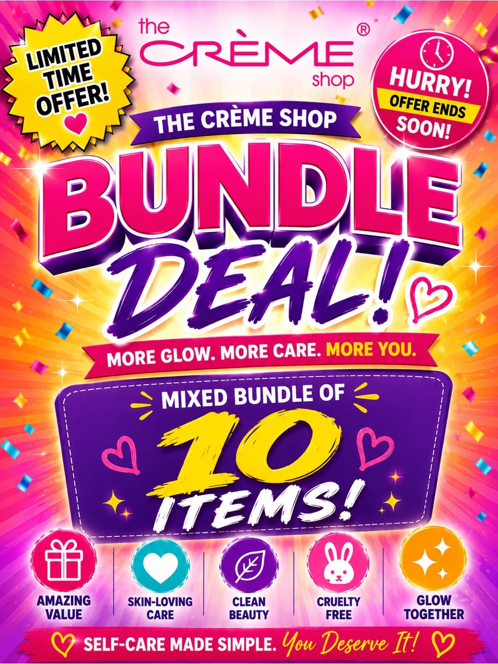 The Creme Shop Mixed Bundle of 10 Items-NEW